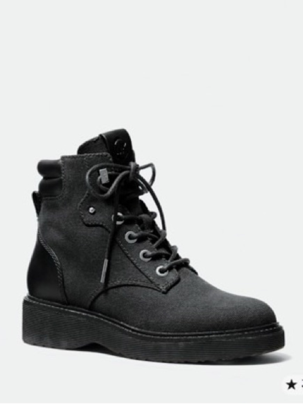 Michael Kors Black Women’s Trudy Cotton Canvas Bootie S. 6.5